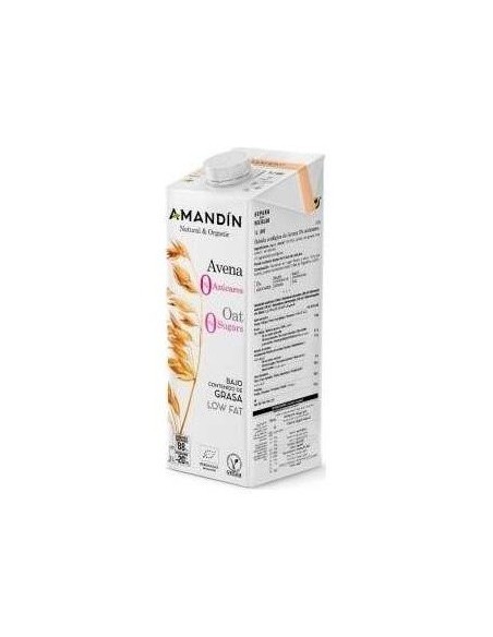 Bebida Vegetal De Avena 0% Azucares 1Lt 6Uds. Bio de Amandin