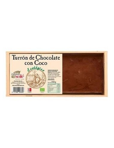 Turron Chocolate Con Coco 200Gr.Eco de Chocolates Sole