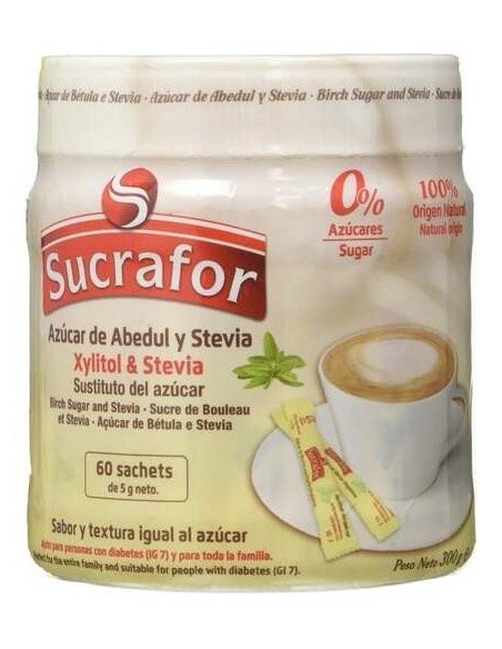 Sucrafor (Azucar De Abedul Y Stevia) 60Sbrs. de Sucrafor