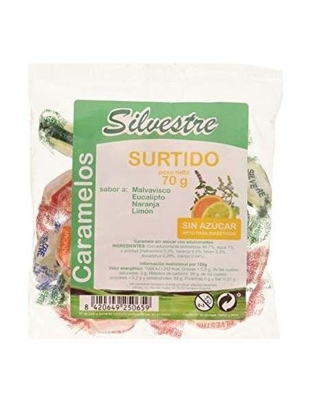 Caramelos Surtidos Sin Azucar 70Gr. de Silvestre