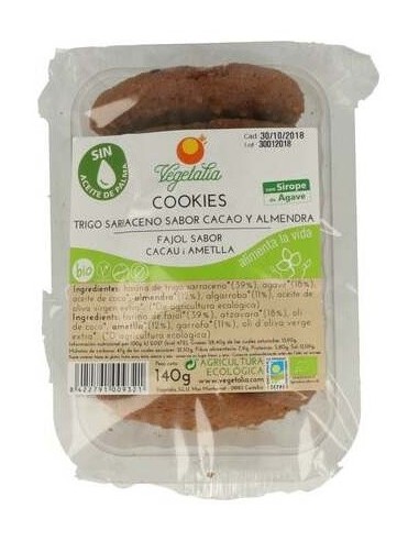 Galletas Trigo Sarraceno Algarroba Y Almendra 140G Bio de Vegetalia