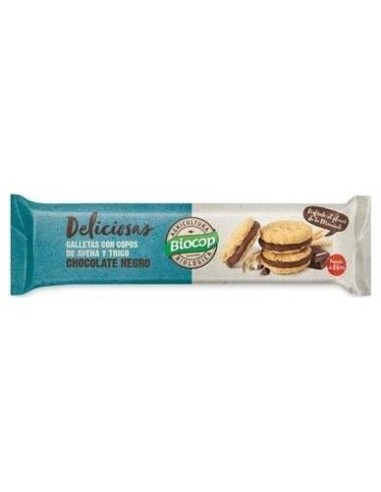 Galleta Deliciosas Rellena Chocolate Negro 150Gr de Biocop