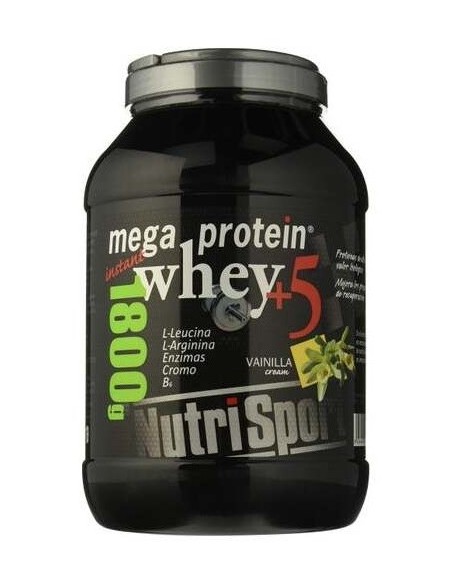 Mega Protein 5 Whey Vainilla 1,8Kg. de Nutrisport