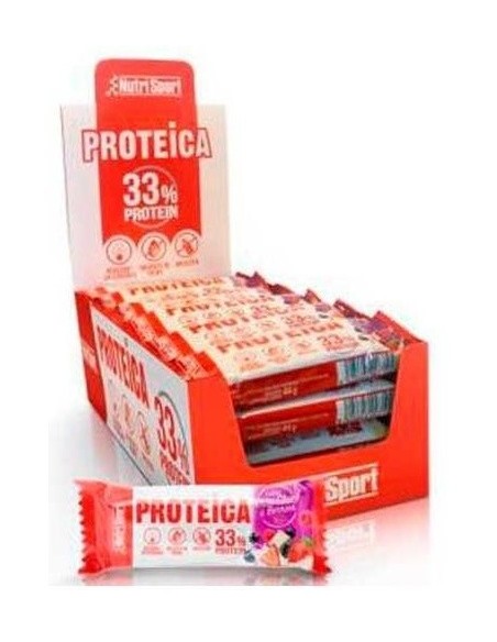 Barrita Proteica Red-Berries 24Unid. Nutrisport