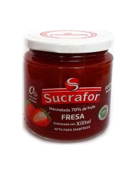 Mermelada De Fresa 70% Fruta 0% Azucar 260 Gramos Sucrafor