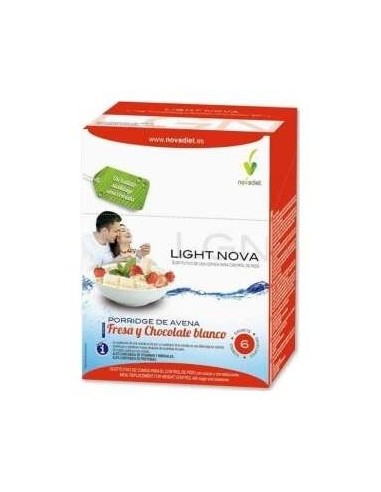Light Nova Porridge Fresa Envase de 6 sobres de 35 g. de Novadiet