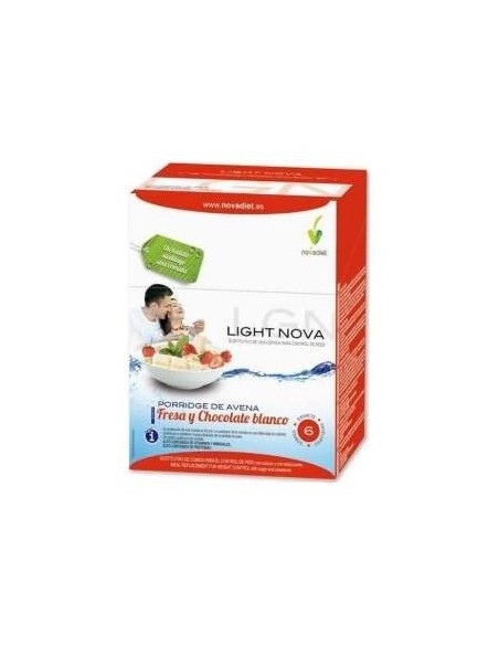 Light Nova Porridge Fresa Envase de 6 sobres de 35 g. de Novadiet