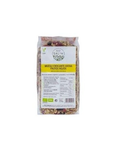 Bio Muesli Crocante De Avena Y Frutos Rojos 250Gr de Eco Salim