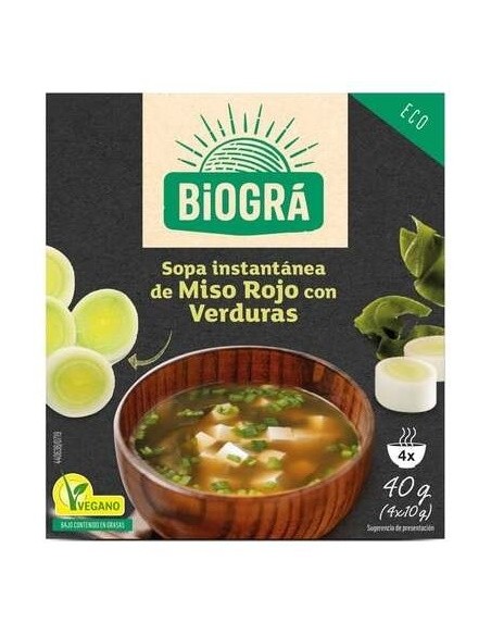Sopa Miso Con Verduras 4Sbrs. Bio de Biogra