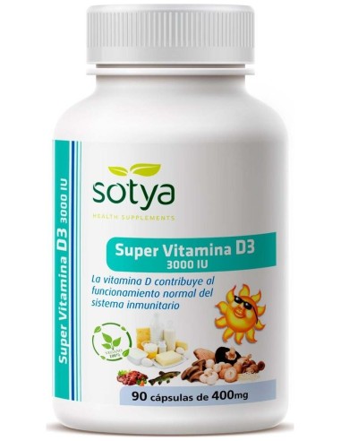 Super Vitamina D3 3000Ui 90 Caps 400Mg de Sotya
