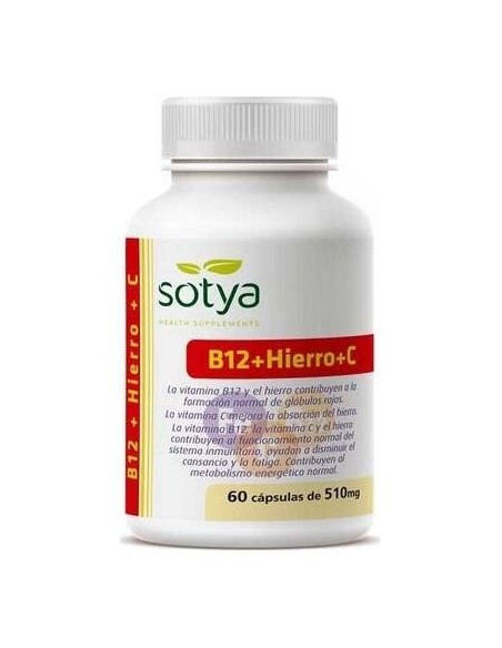 Vit B12 + Hierro + Vit C 60Cap. de Sotya