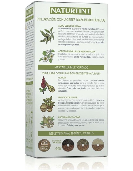 Naturtint Biobased 7.34 Avellana Luminoso de Naturtint