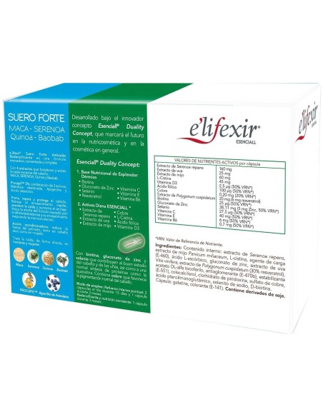 Elifexir Esenciall Redens. 60Cap. + Suero 635Ml de Elifexir