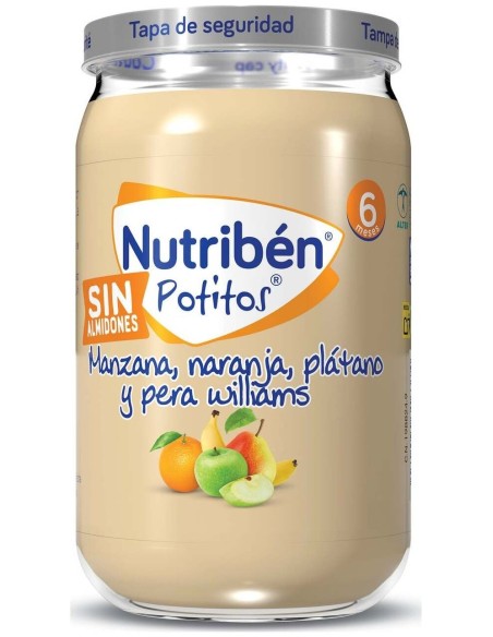 Nutriben Potito Manzana Naranja Platano Pera 235Gr de Nutriben