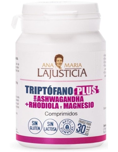 Triptofano Plus Con Ashwagandha+Rhodiola+Mg 60Comp de Ana Maria Lajusticia