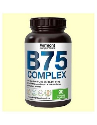 B75 Complex 90Vcap. de Vermont Supplements