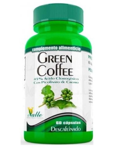 Green Coffee Cafe Verde Descafeinado 60Cap. de El Valle