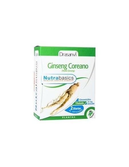 Ginseng Coreano 60 Capsulas Nutrabasicos Drasanvi