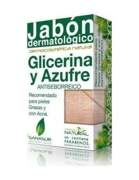 Jabon Glicerina Azufre 100Gr. de Sanasur