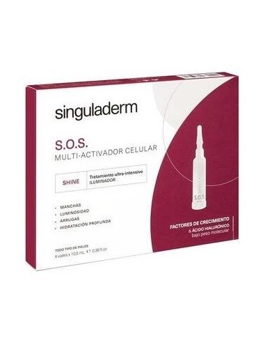S.O.S. Shine 4 Viales De 10,5Ml de Singuladerm