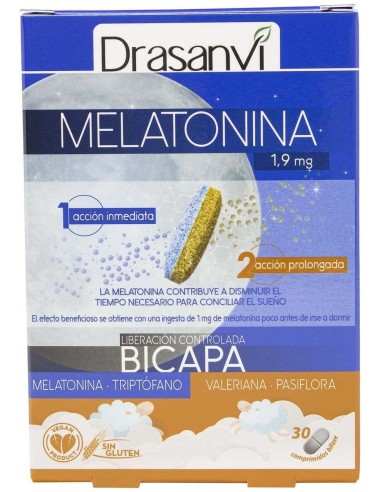 Melatonina Bicapa Retard 30Comp. de Drasanvi
