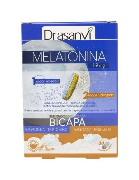 Melatonina Bicapa Retard 30Comp. de Drasanvi