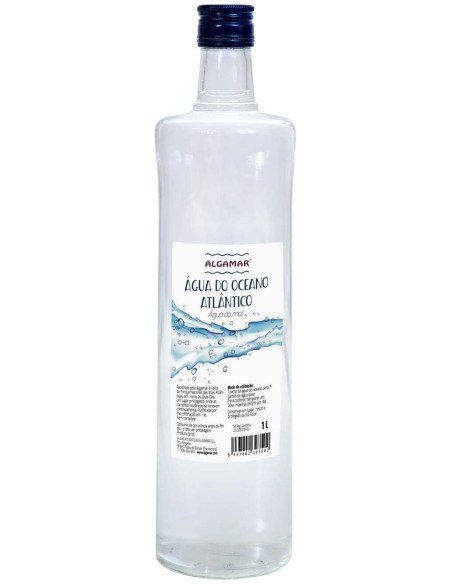 Agua del Océano Atlántico  1 Litro en Cristal de Algamar