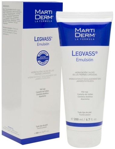 Legvass Hidro Descans Piernas Emulsion 200 Ml de Martiderm