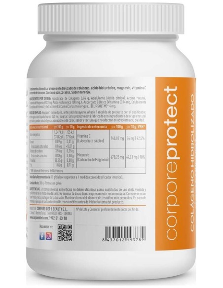 Corpore Protect Colageno Hidrolizado Naranja 300Gr de Corpore Diet