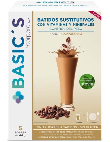 Corpore Basics Batido Sustitutivo Capuccino 5Sbrs de Corpore Diet