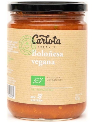 Boloñesa Salsa 425Gr. Eco Sg Vegan de Carlota Organic