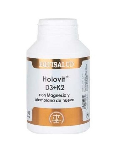 Holovit D3+K2 Con Magnesio Y Membrana Huevo 180Cap de Equisalud