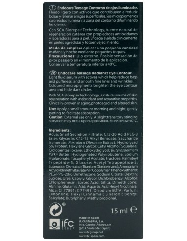 Endocare Tensage Contorno Ojos Iluminador 15Ml. de Endocare