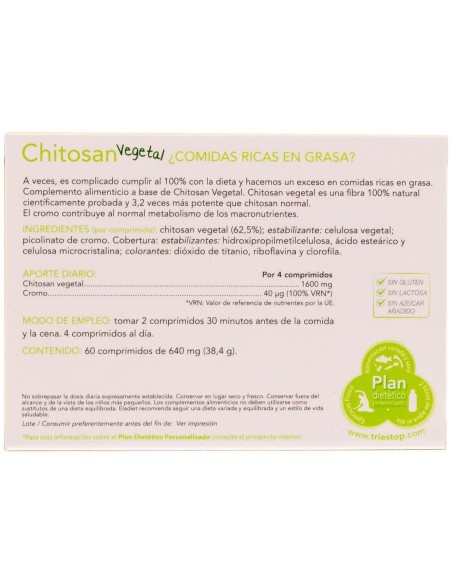 Triestop Chitosan Vegetal 60Comp. de Eladiet