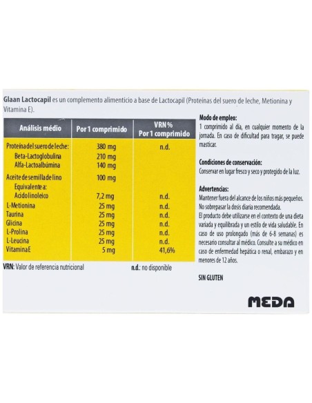Glaan Lactocapil 30 Comp de Glaan