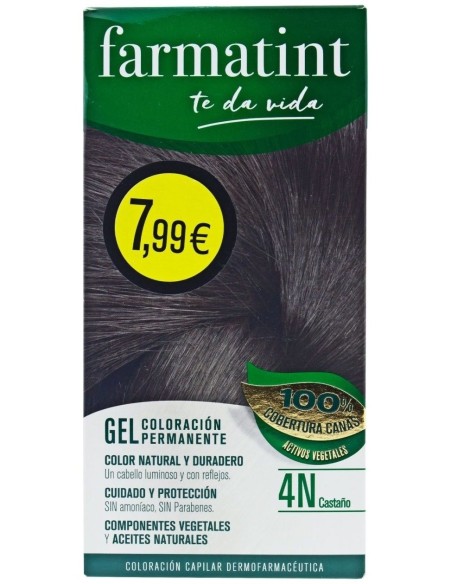Farmatint Gel 4N Castaño 135Ml. de Farmatint