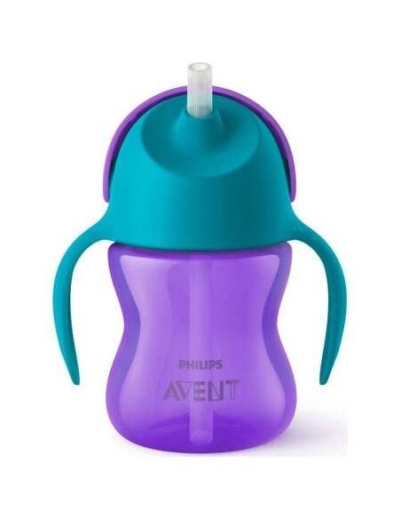 Vaso Pajita Y Asas Morado 210Ml +6Meses Scf796/02 de Avent