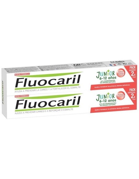 Fluocaril Junior Gel Duplo Frutos Rojos  2X75Ml. de Fluocaril