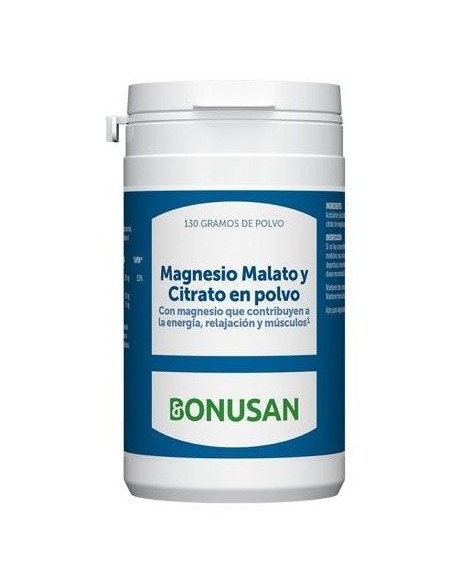 Magnesio Malato Y Citrato Polvo 130Gr. de Bonusan