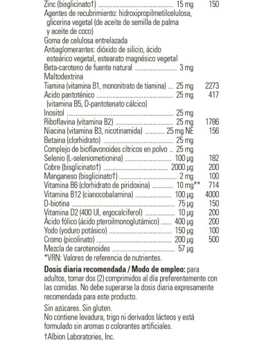 Formula Vm Prime (Adultos+50 Años) 60Comp. de Solgar