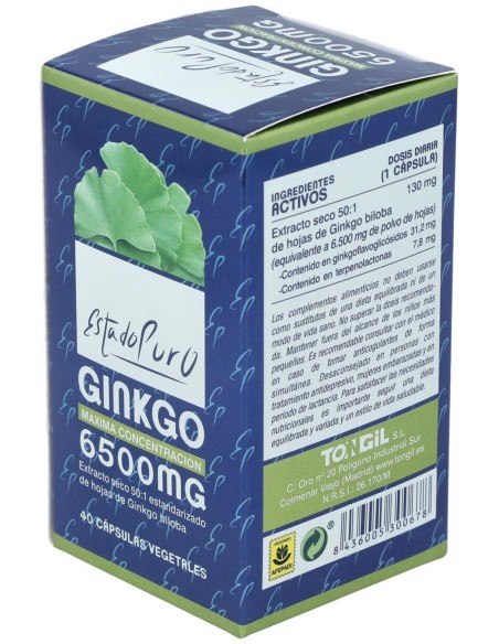 Pack 3X2 Ginkgo 6500Mg. 40Cap. Estado Puro de Tongil..