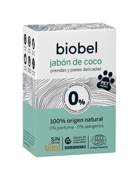 Sabonete em barra de coco para roupas delicadas Eco 240Gr da Biobel