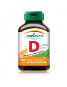 Vitamina D 1000Ui 25Mcg.100 ComprimidosMasticables de Jamieson