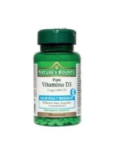 Vitamina D3 25µg (1000Ui) 100 Comprimidos de Nature´S Bounty