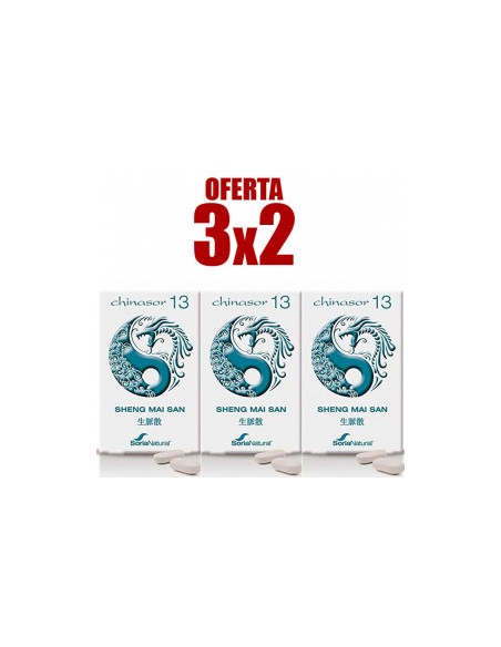 Chinasor 13 Sheng Mai San 30 Comprimidos de Soria Natural
