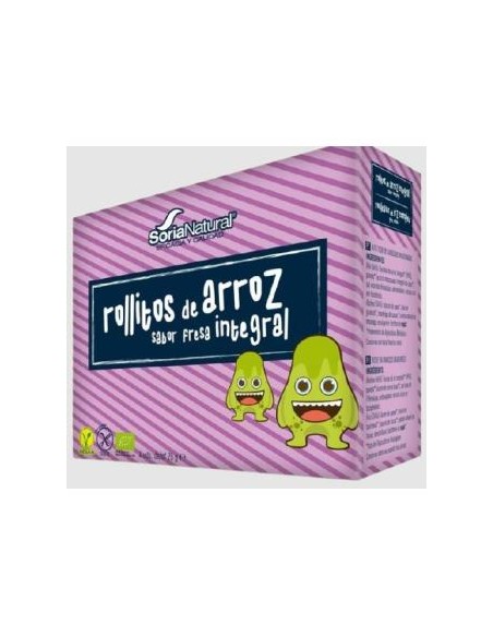 Rollitos Arroz Integral Sabor Fresa 4X3Uds. de Soria Natural