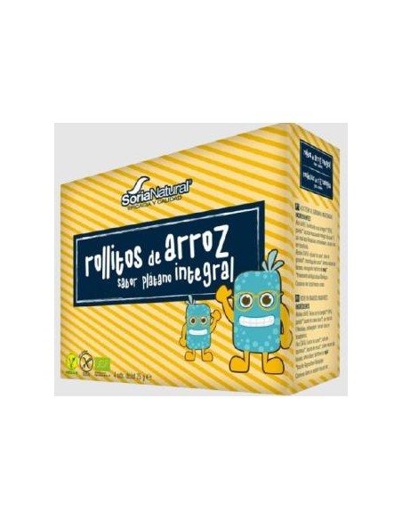 Rollitos Arroz Integral Sabor Platano 4X3Uds. de Soria Natural