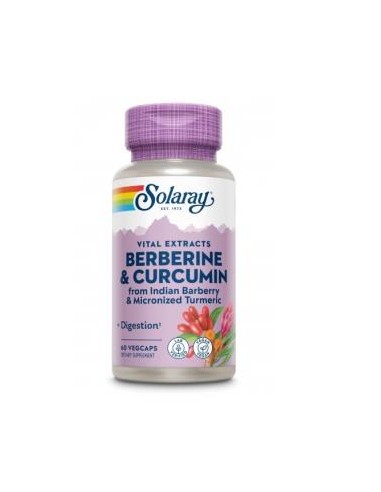 Berberine & Curcumin 600 Mg - 60 Vegcaps de Solaray