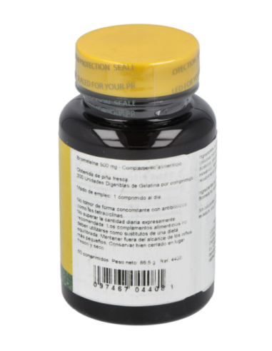Bromelaina 500 mg 60 comp Natures Plus | Apoyo Digestivo Natural