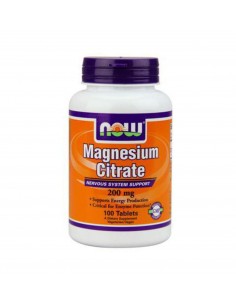 Magnesio Citrato 200 Mg 100 Tabletas De Now